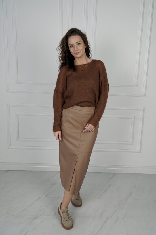 Megztinis MOHERA CHOCOLATE